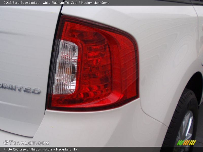 White Platinum Tri-Coat / Medium Light Stone 2013 Ford Edge Limited