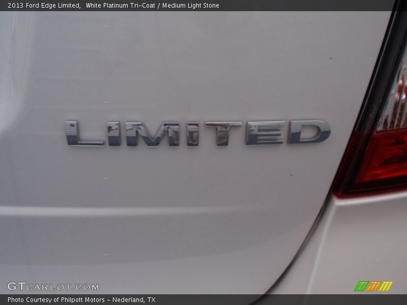 White Platinum Tri-Coat / Medium Light Stone 2013 Ford Edge Limited