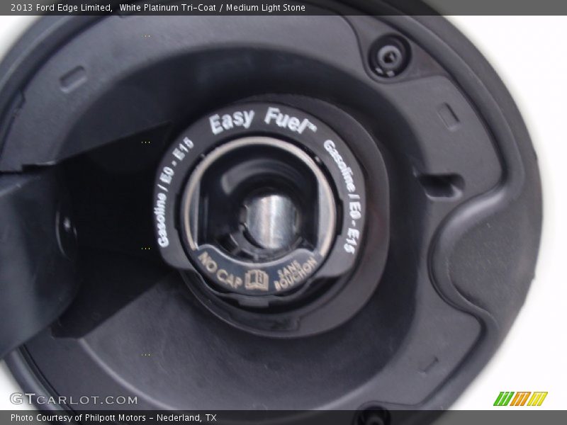White Platinum Tri-Coat / Medium Light Stone 2013 Ford Edge Limited