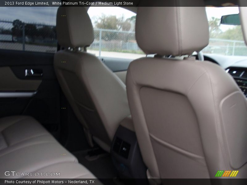 White Platinum Tri-Coat / Medium Light Stone 2013 Ford Edge Limited