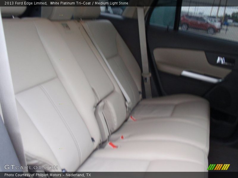 White Platinum Tri-Coat / Medium Light Stone 2013 Ford Edge Limited