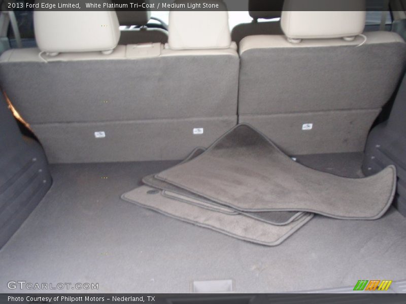 White Platinum Tri-Coat / Medium Light Stone 2013 Ford Edge Limited