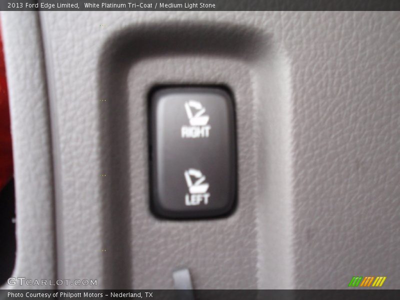 White Platinum Tri-Coat / Medium Light Stone 2013 Ford Edge Limited