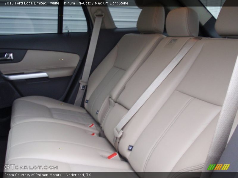 White Platinum Tri-Coat / Medium Light Stone 2013 Ford Edge Limited