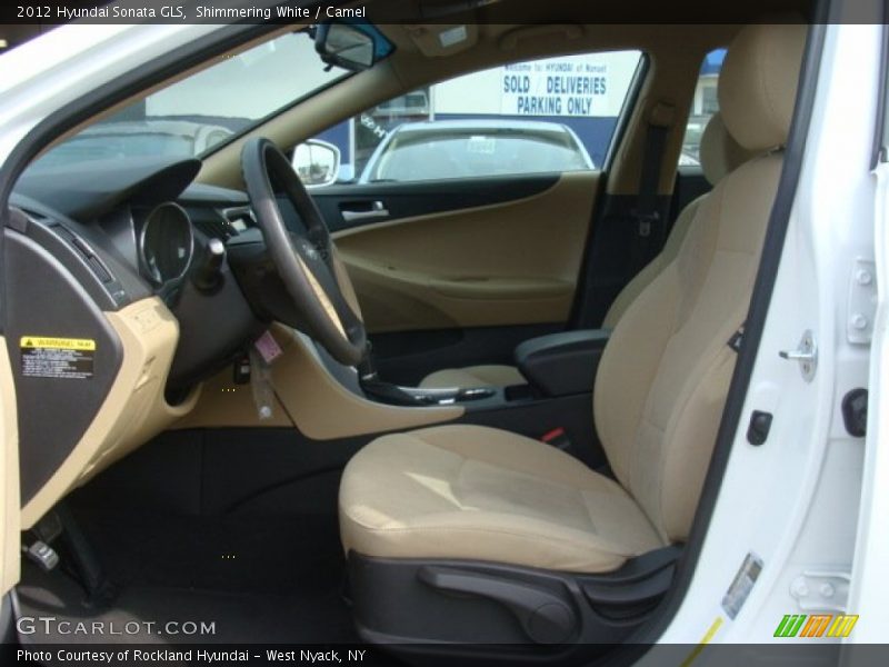 Shimmering White / Camel 2012 Hyundai Sonata GLS