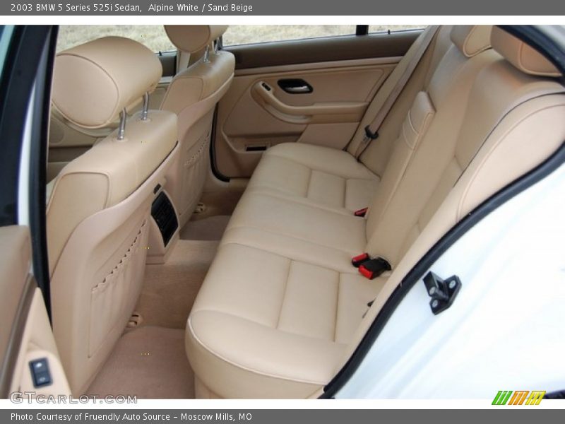 Rear Seat of 2003 5 Series 525i Sedan