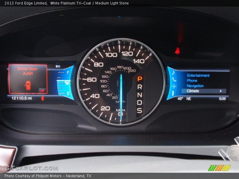 White Platinum Tri-Coat / Medium Light Stone 2013 Ford Edge Limited