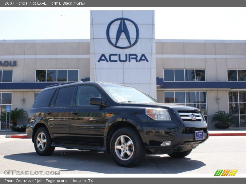 Formal Black / Gray 2007 Honda Pilot EX-L