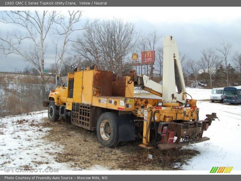 Yellow / Neutral 1993 GMC C Series Topkick Utility Crane