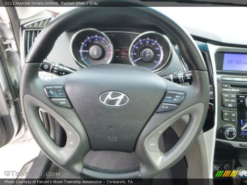 Radiant Silver / Gray 2011 Hyundai Sonata Limited