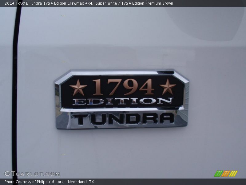 Super White / 1794 Edition Premium Brown 2014 Toyota Tundra 1794 Edition Crewmax 4x4