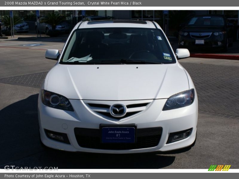 Crystal White Pearl Mica / Black 2008 Mazda MAZDA3 s Grand Touring Sedan