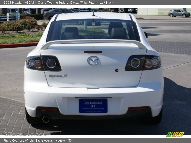 Crystal White Pearl Mica / Black 2008 Mazda MAZDA3 s Grand Touring Sedan