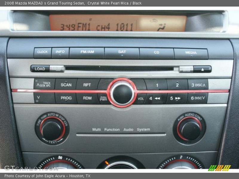Crystal White Pearl Mica / Black 2008 Mazda MAZDA3 s Grand Touring Sedan