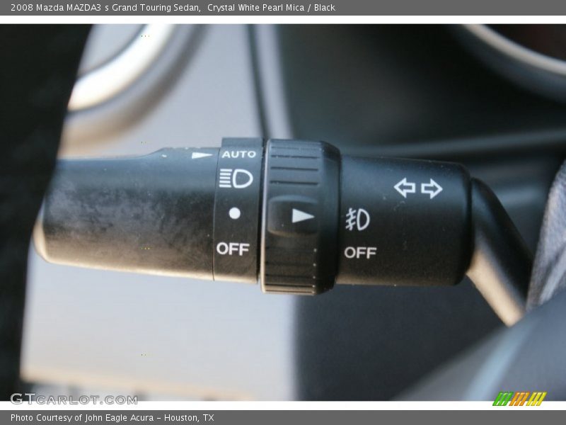 Crystal White Pearl Mica / Black 2008 Mazda MAZDA3 s Grand Touring Sedan