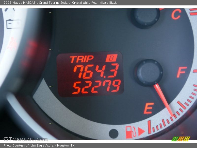 Crystal White Pearl Mica / Black 2008 Mazda MAZDA3 s Grand Touring Sedan