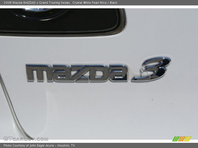 Crystal White Pearl Mica / Black 2008 Mazda MAZDA3 s Grand Touring Sedan