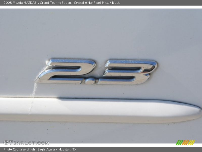 Crystal White Pearl Mica / Black 2008 Mazda MAZDA3 s Grand Touring Sedan