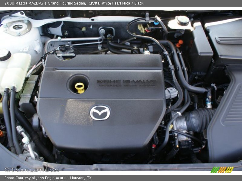Crystal White Pearl Mica / Black 2008 Mazda MAZDA3 s Grand Touring Sedan