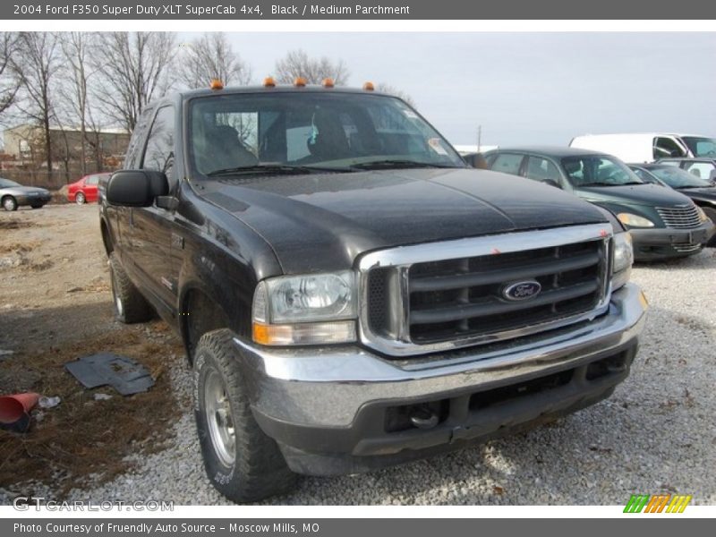Black / Medium Parchment 2004 Ford F350 Super Duty XLT SuperCab 4x4