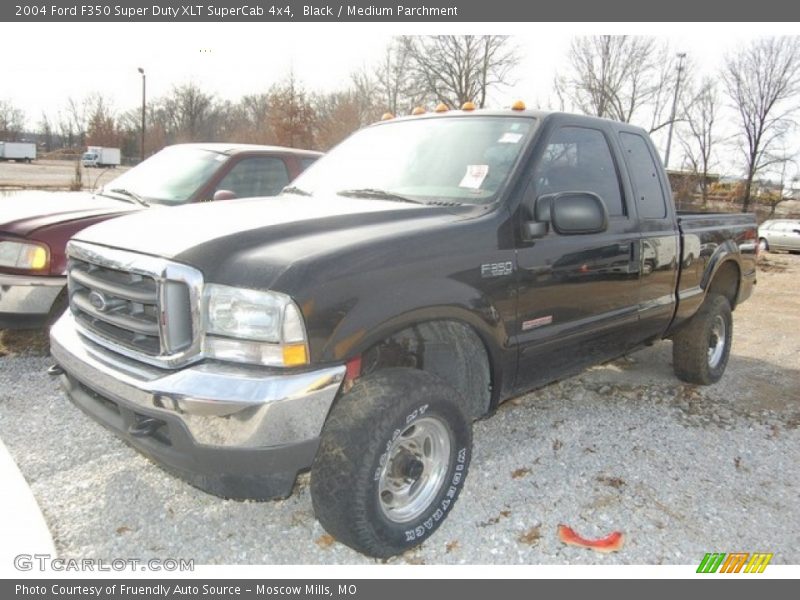 Black / Medium Parchment 2004 Ford F350 Super Duty XLT SuperCab 4x4