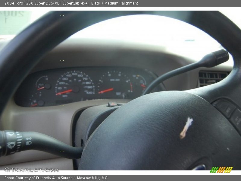 Black / Medium Parchment 2004 Ford F350 Super Duty XLT SuperCab 4x4