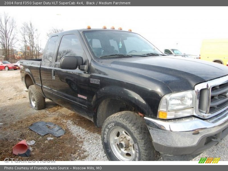 Black / Medium Parchment 2004 Ford F350 Super Duty XLT SuperCab 4x4