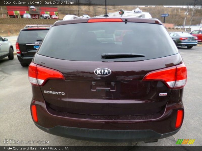 Dark Cherry / Beige 2014 Kia Sorento LX AWD