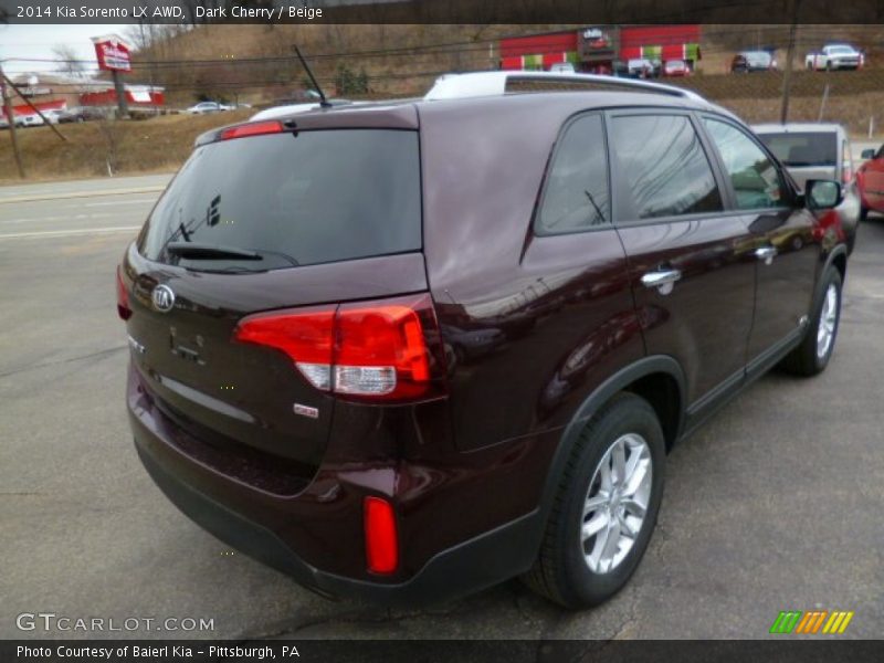 Dark Cherry / Beige 2014 Kia Sorento LX AWD