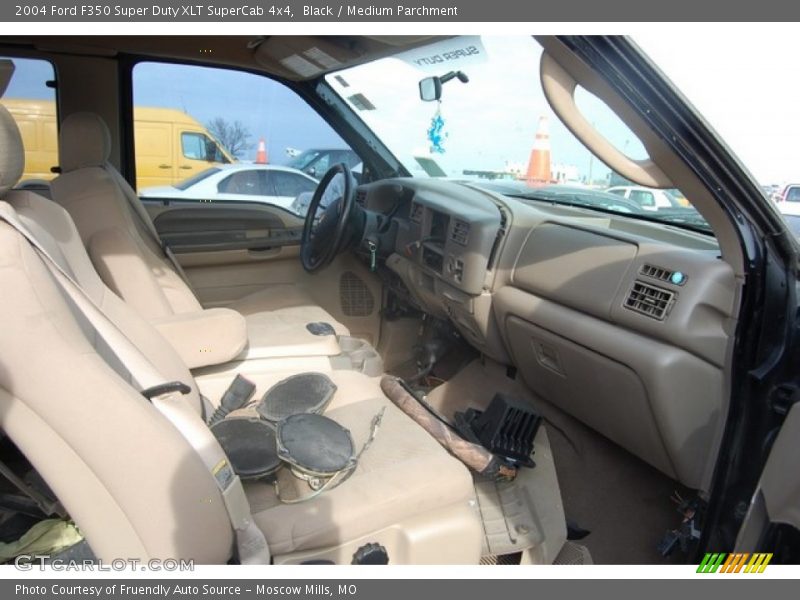Black / Medium Parchment 2004 Ford F350 Super Duty XLT SuperCab 4x4