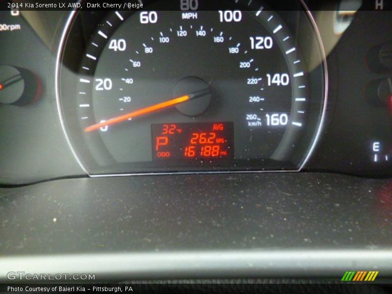 Dark Cherry / Beige 2014 Kia Sorento LX AWD