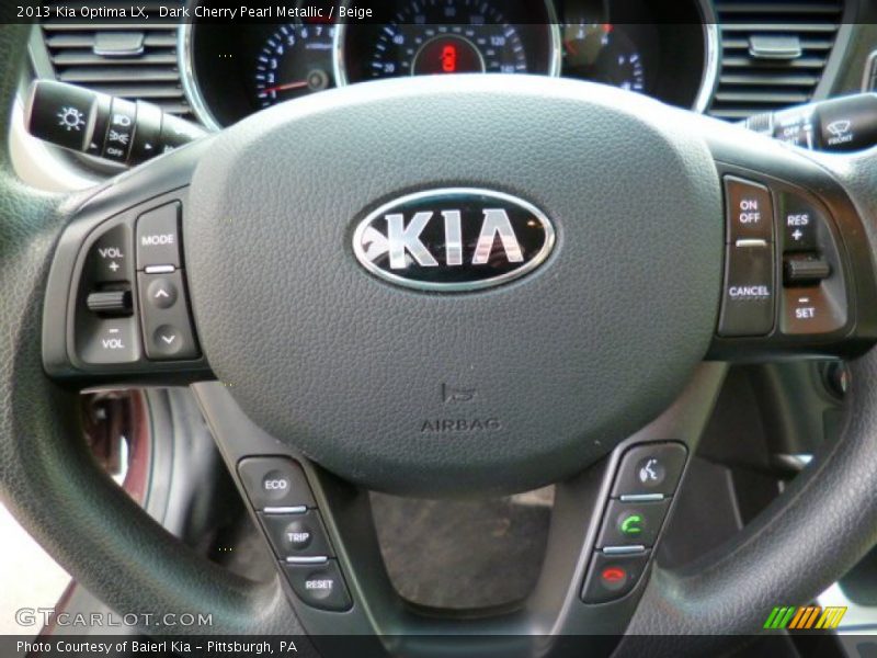 Dark Cherry Pearl Metallic / Beige 2013 Kia Optima LX