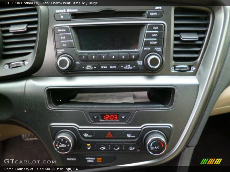 Dark Cherry Pearl Metallic / Beige 2013 Kia Optima LX