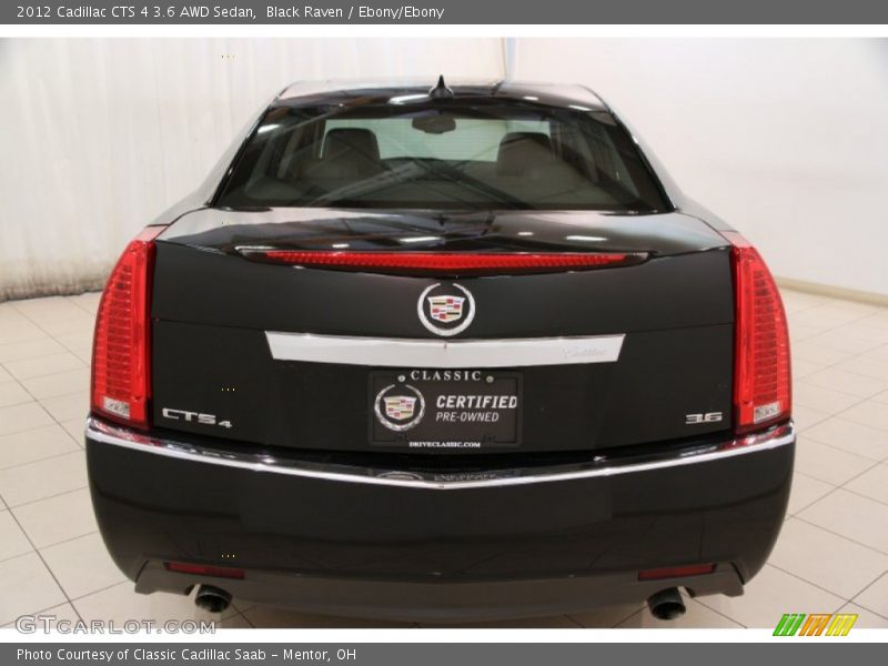 Black Raven / Ebony/Ebony 2012 Cadillac CTS 4 3.6 AWD Sedan