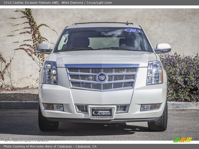 White Diamond / Cocoa/Light Linen 2010 Cadillac Escalade Platinum AWD