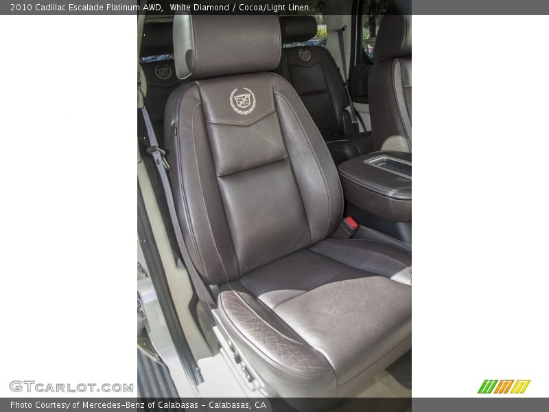 White Diamond / Cocoa/Light Linen 2010 Cadillac Escalade Platinum AWD