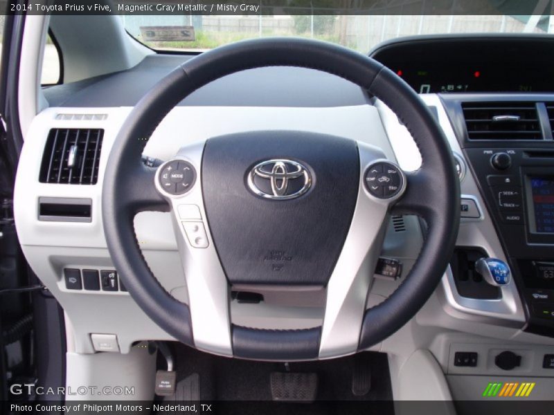 Magnetic Gray Metallic / Misty Gray 2014 Toyota Prius v Five