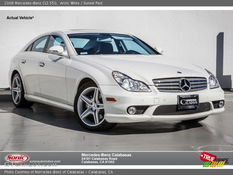 Arctic White / Sunset Red 2008 Mercedes-Benz CLS 550