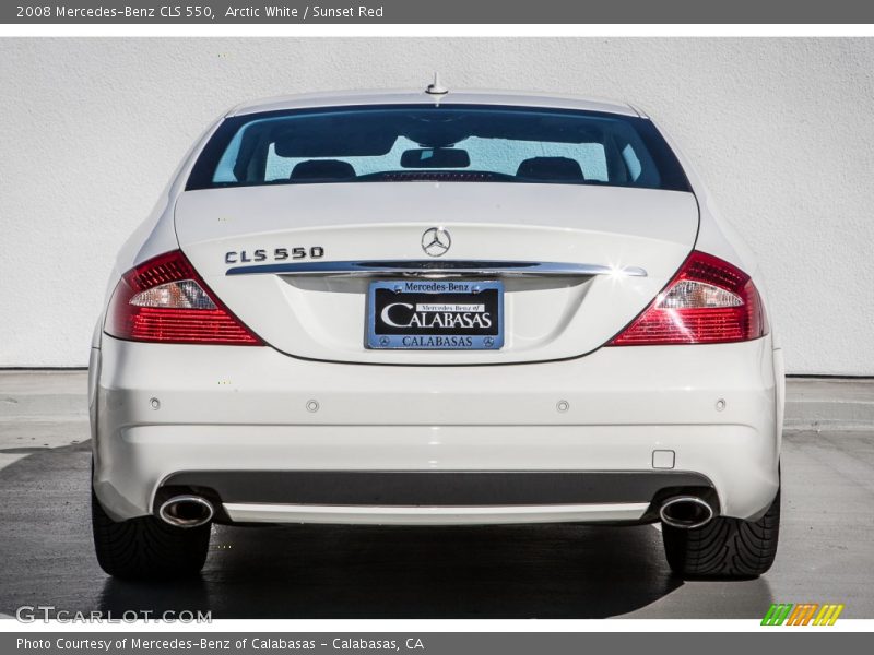 Arctic White / Sunset Red 2008 Mercedes-Benz CLS 550