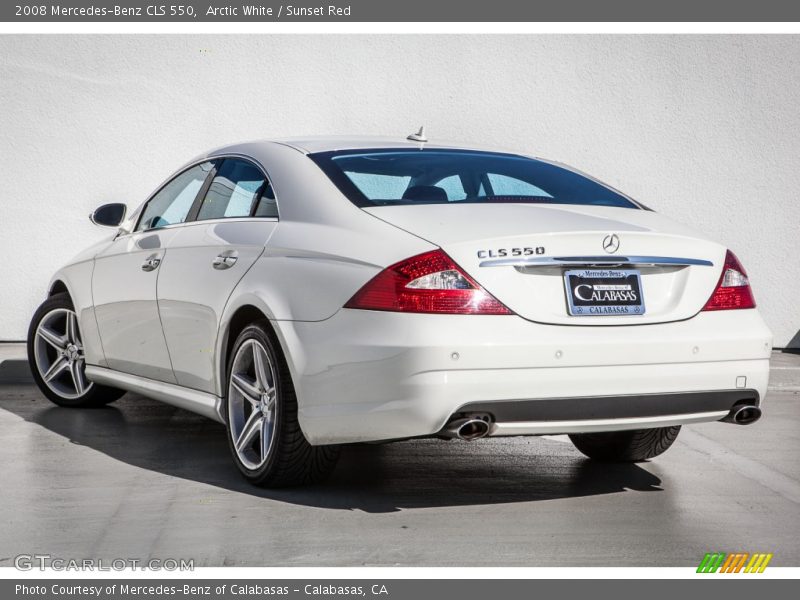 Arctic White / Sunset Red 2008 Mercedes-Benz CLS 550