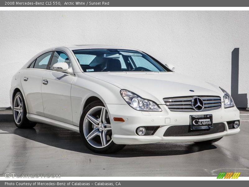 Arctic White / Sunset Red 2008 Mercedes-Benz CLS 550