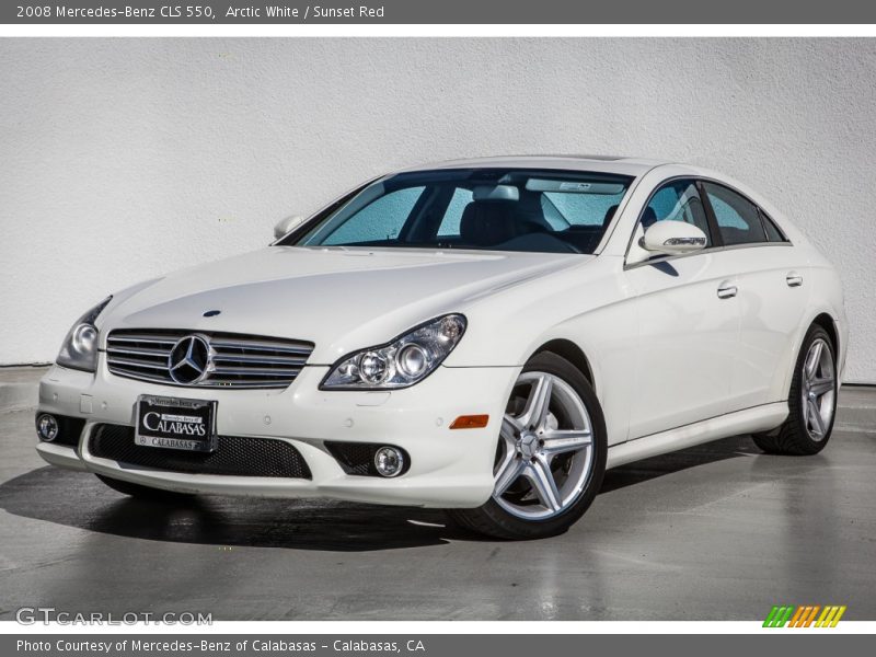 Arctic White / Sunset Red 2008 Mercedes-Benz CLS 550