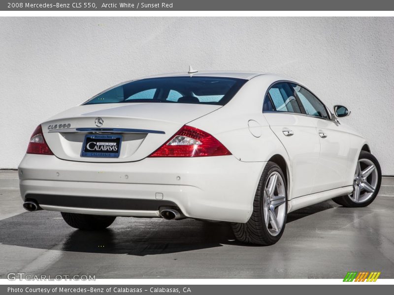Arctic White / Sunset Red 2008 Mercedes-Benz CLS 550
