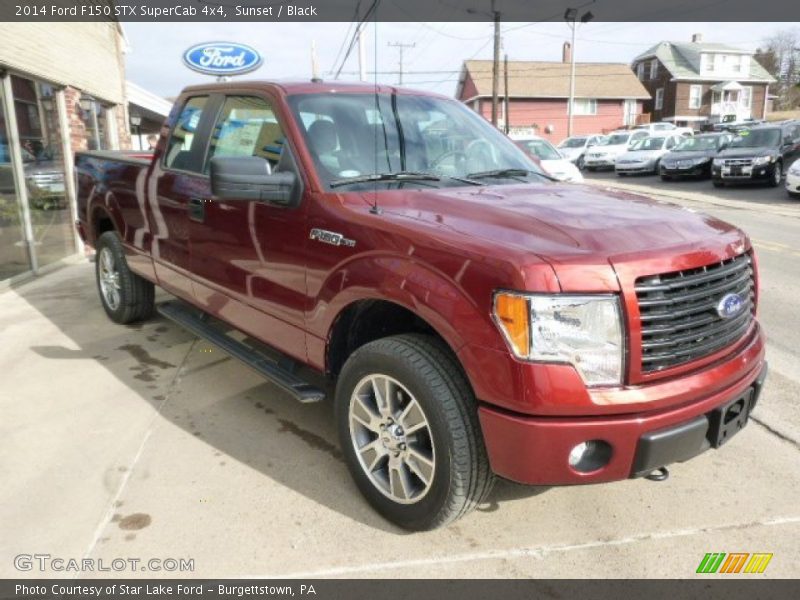 Sunset / Black 2014 Ford F150 STX SuperCab 4x4