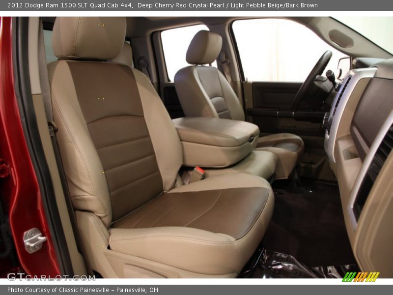Deep Cherry Red Crystal Pearl / Light Pebble Beige/Bark Brown 2012 Dodge Ram 1500 SLT Quad Cab 4x4