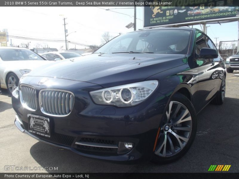 Deep Sea Blue Metallic / Venetian Beige Dakota Leather 2010 BMW 5 Series 550i Gran Turismo