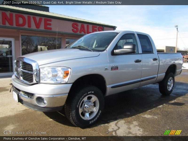 Bright Silver Metallic / Medium Slate Gray 2007 Dodge Ram 2500 SLT Quad Cab 4x4