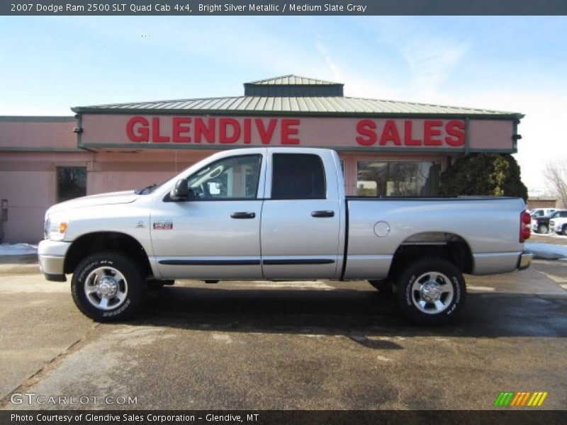 Bright Silver Metallic / Medium Slate Gray 2007 Dodge Ram 2500 SLT Quad Cab 4x4