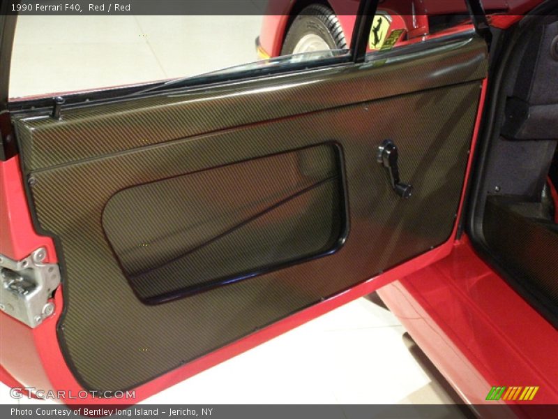 1990 Ferrari F40, Red / Red, Carbon Fiber Door Panel - 1990 Ferrari F40 