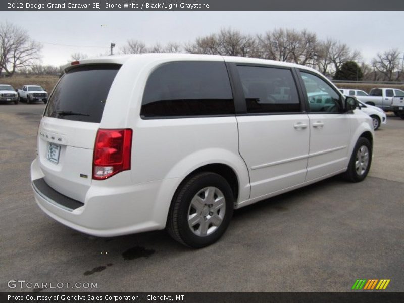 Stone White / Black/Light Graystone 2012 Dodge Grand Caravan SE